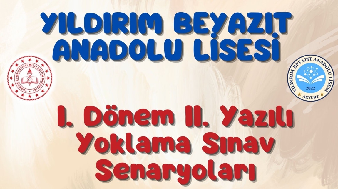 1. Dönem 2. Sınav Senaryolarımız